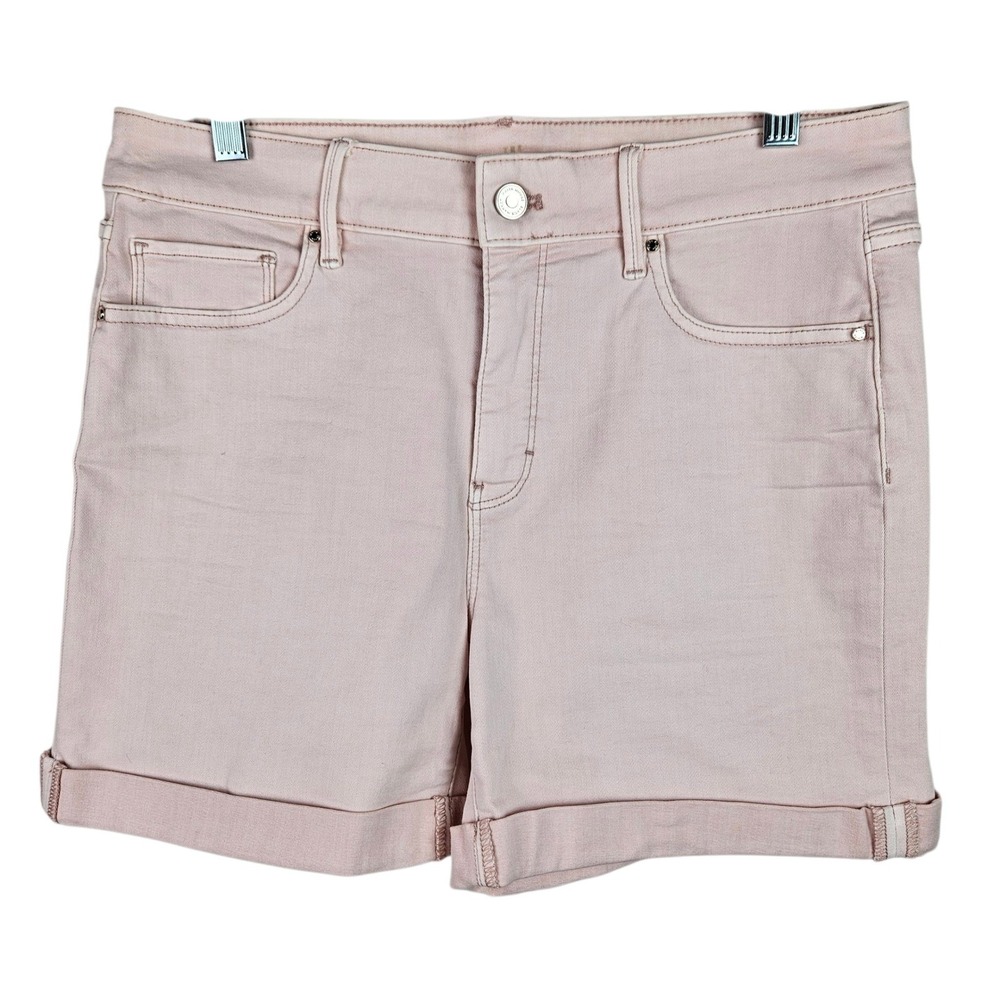 White House Black Market The 5 Inch Short Pink Denim High Rise Womens Size 6